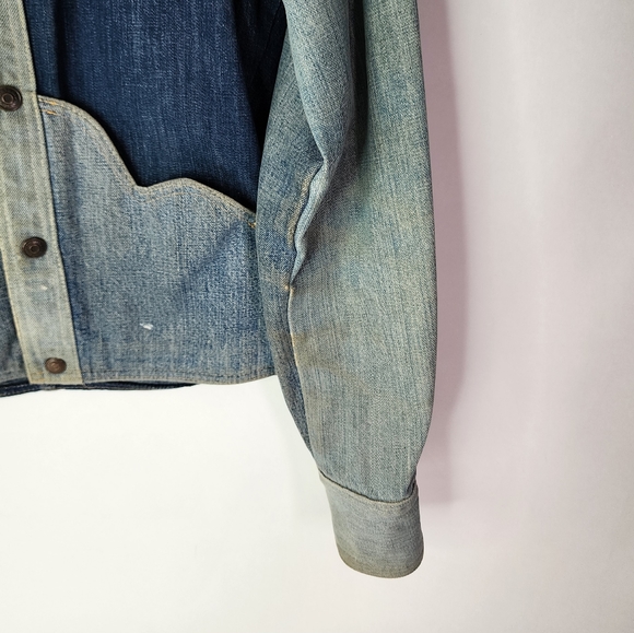 Antonio Guiseppe 70s Rare custom one of a kind denim & leather jacket - Picture 6 of 16